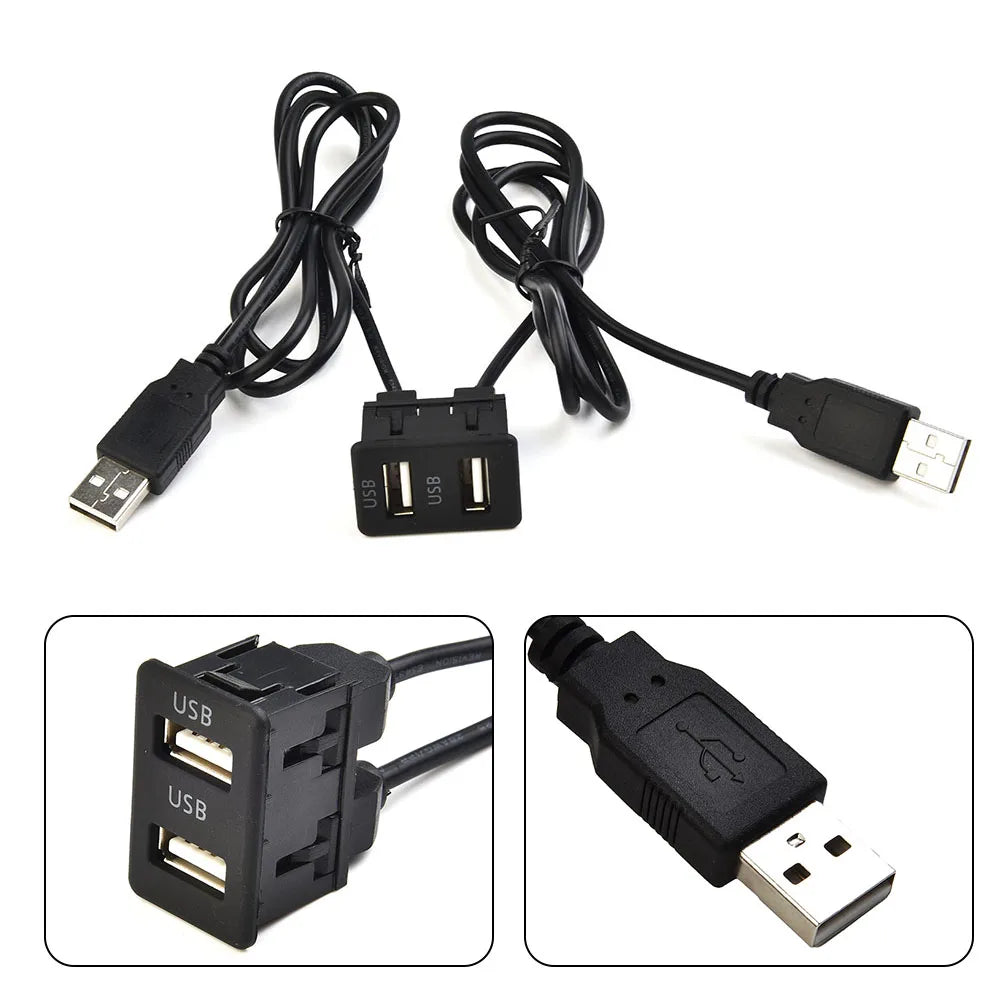 Universal Car Dash Flush Mount USB Port Panel Auto Boat 100c