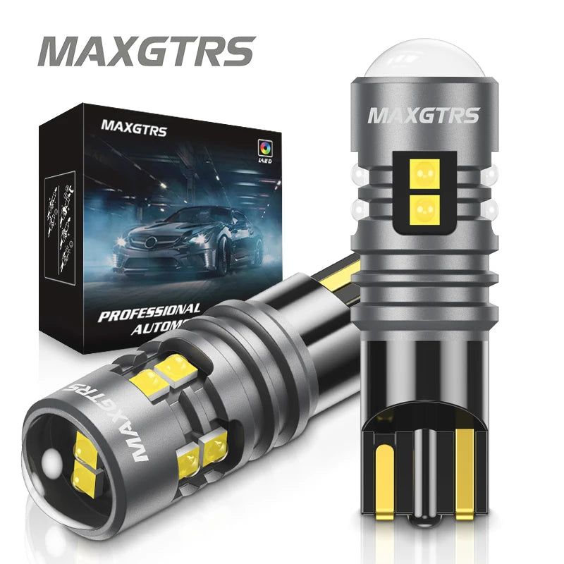 MAXGTRS 2Pcs T10 W5W LED Bulb Canbus No Error 194 168 LED Li