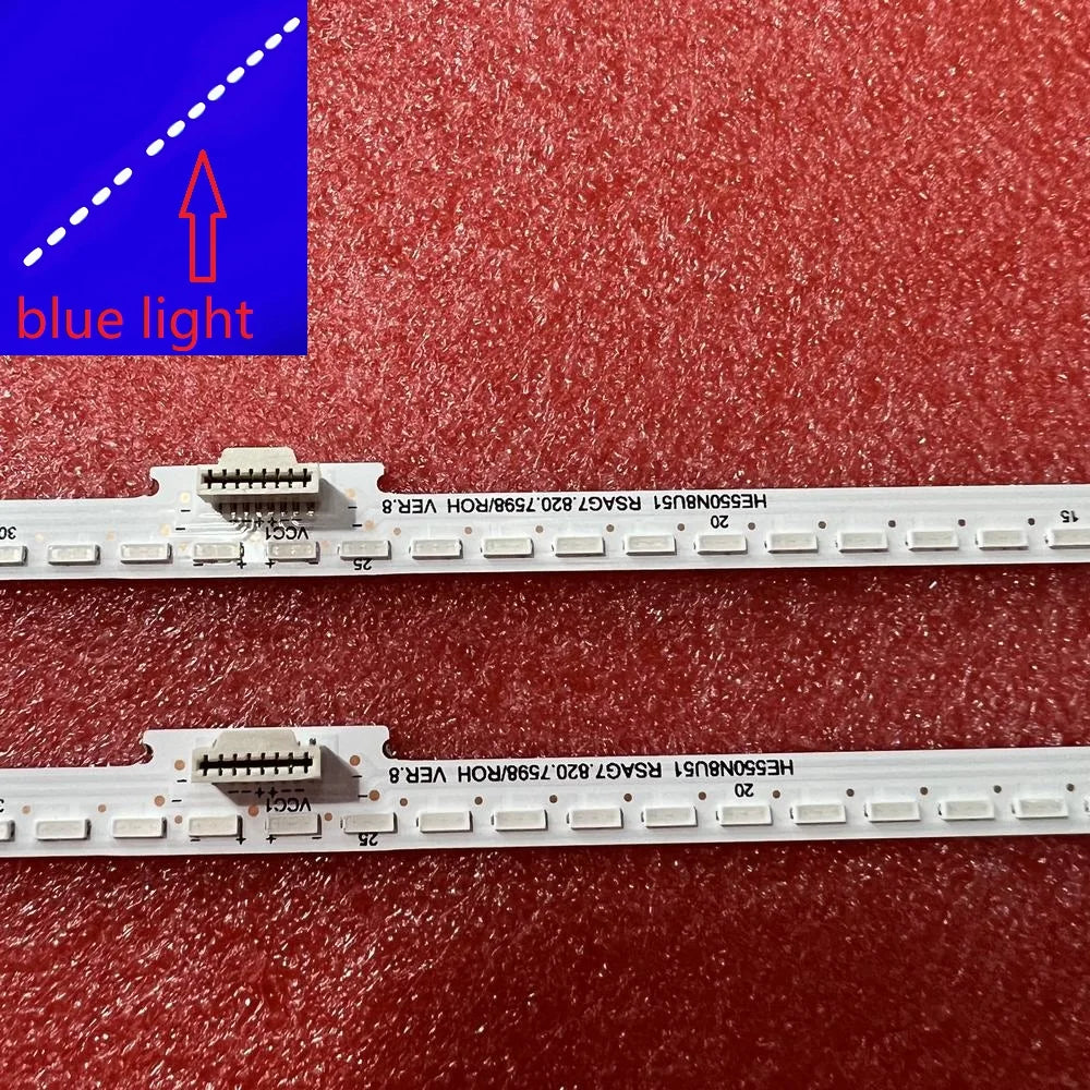 LED Backlight Strip for 2pcs/set LED backlight strip For Hisense LED55NU8800U HE550N8U51 RSAG7.820.7598 Blue