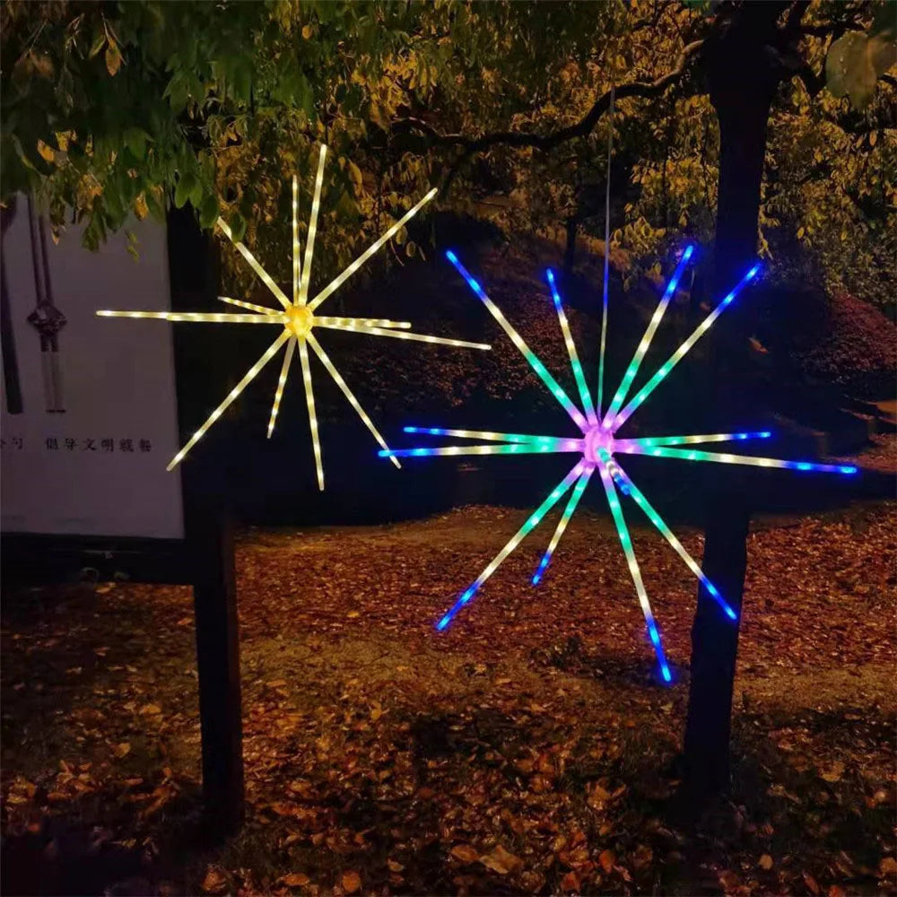 2023 New Years LED Fireworks String Lights Meteor Lamp Batte