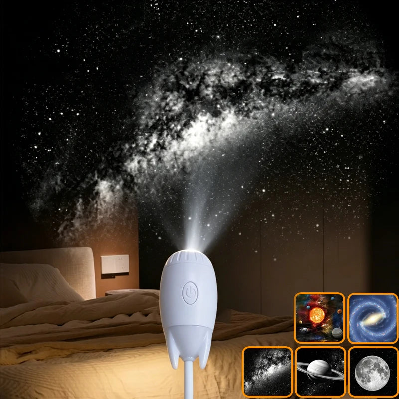 2 in 1 Mini Galaxy Star Projector USB Night Light Starry Sky