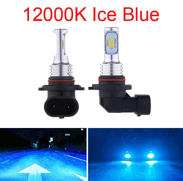 2Pcs Car HB3 LED Bulbs 9005 9006 HB4 Headlight Fog Bulb Lamp Light 6000K White Automotive Fog Lights Turbo Mini Lamp Headlights
