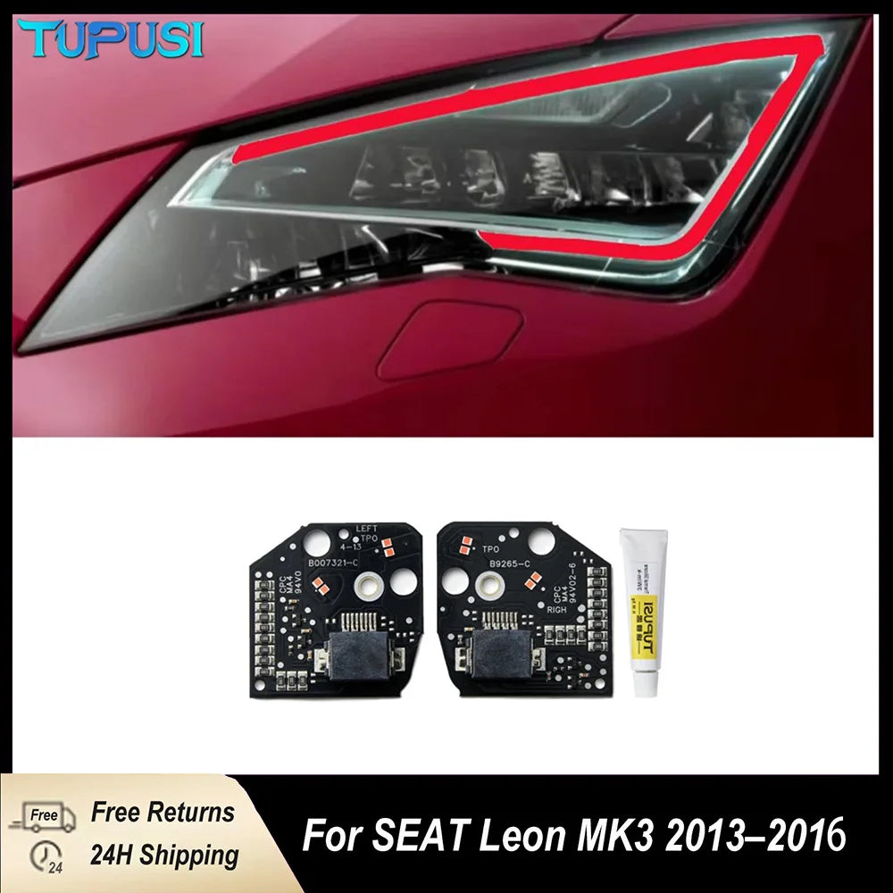 DRL LED Boards for Seat Leon MK3 2013-2016 5F Cupra DRL LED Daytime Running Lights Board Module 5F0941475 for
