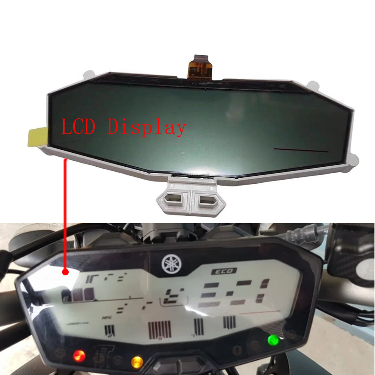 Replacement LCD Display For YAMAHA MT07 MT-07 / FZ-07 / Trac