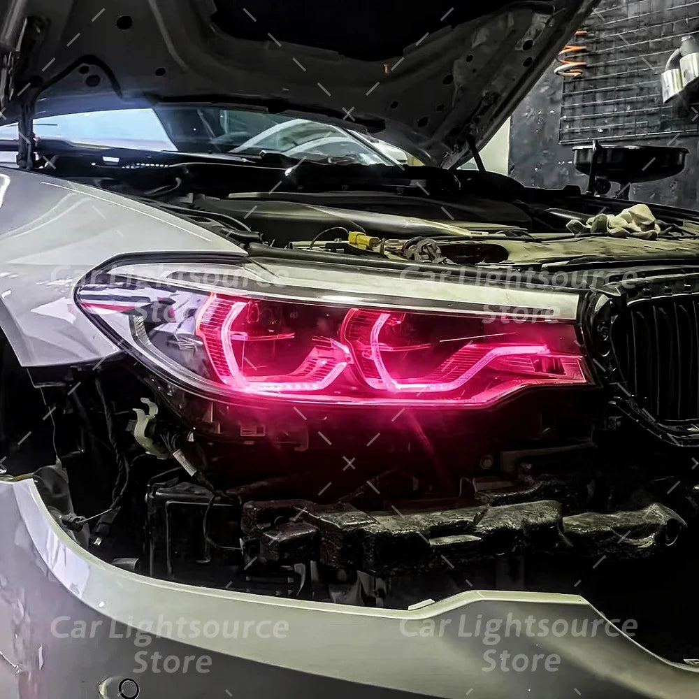 DRL LED Module Yellow Angel Eyes For BMW 5 Series G30 G31 17-20 Adaptive Headlight Daytime Running Lights