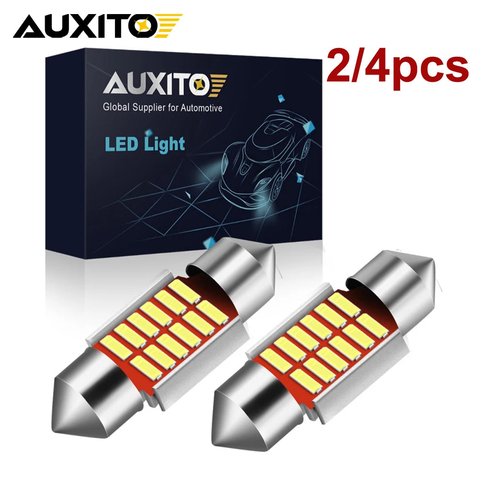 2/4Pcs AUXITO C10W C5S LED Canbus Festoon 31mm 36mm LED Bulb