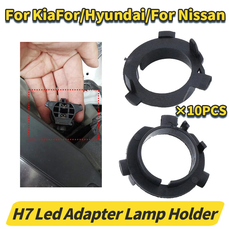 10PCS H7 LED Holder Car Universal Headlight Base Bulb Socket