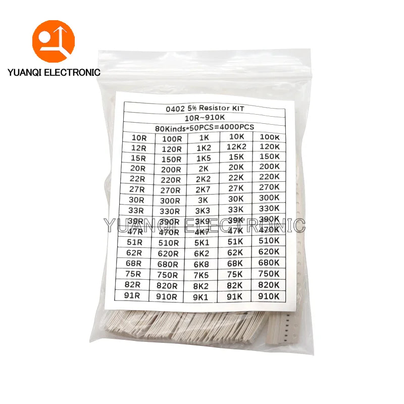 2000pcs 4000pcs 5% 0402 0603 0805 1206 SMD Chip Resistor Ass