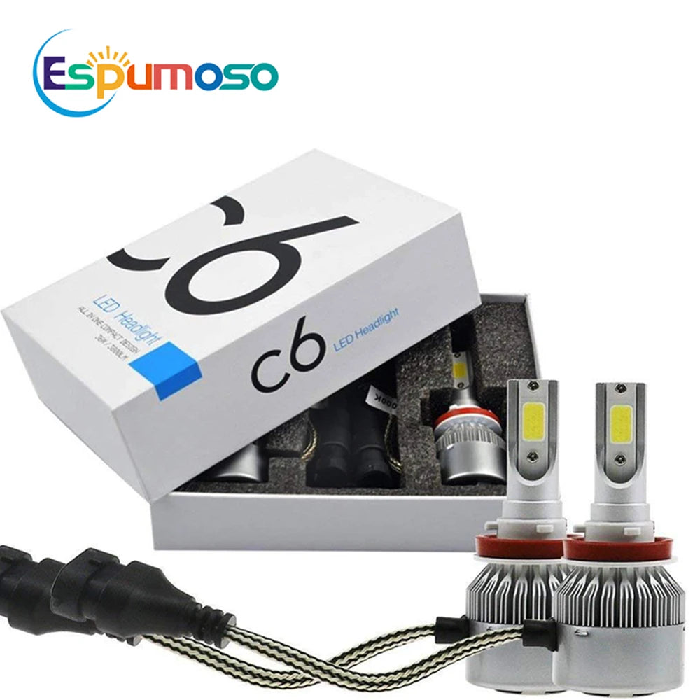 2pcs Led Bulb C6 H4 Automotive Led for Car Headlight H10 H7 