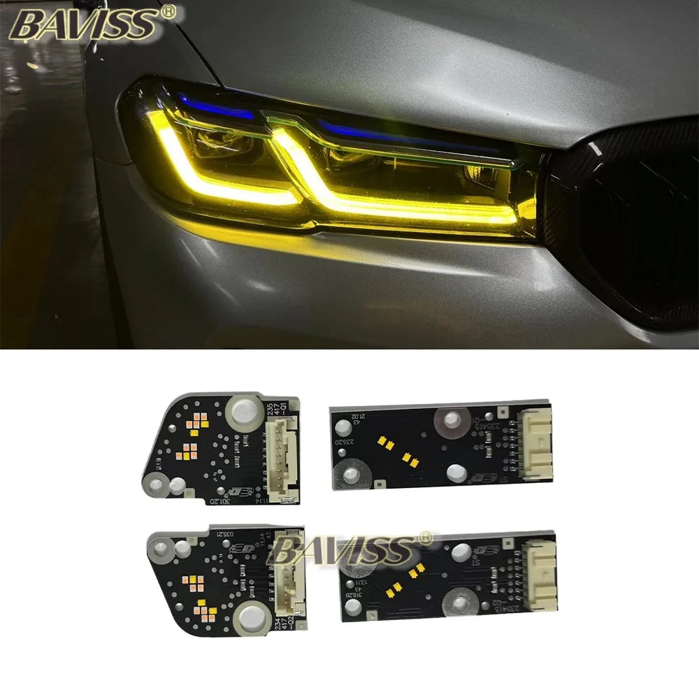 Angel Eye DRL Boards For 2020 2021 2022 BMW G30 G31 F90 M5 LCI Yellow Daytime Running Light 235.083-02 Red