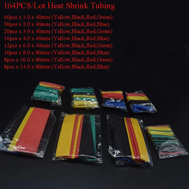 530/127pcs Heat Shrink Tubing Sleeves Polyolefin Set 2 1 Shr