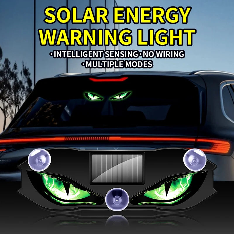 LED solar powered car warning light devil s eye ambient ligh