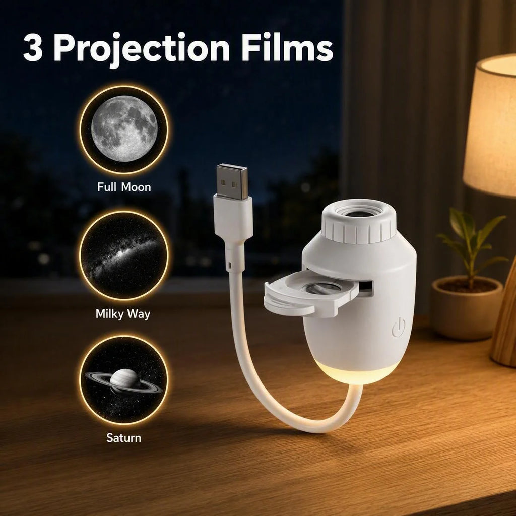 USB Starry Sky Projector Touch Dimmable Memory 3/6/12 Films Focus Hose Car Dorm Bedroom Ambient Sleep Lamp