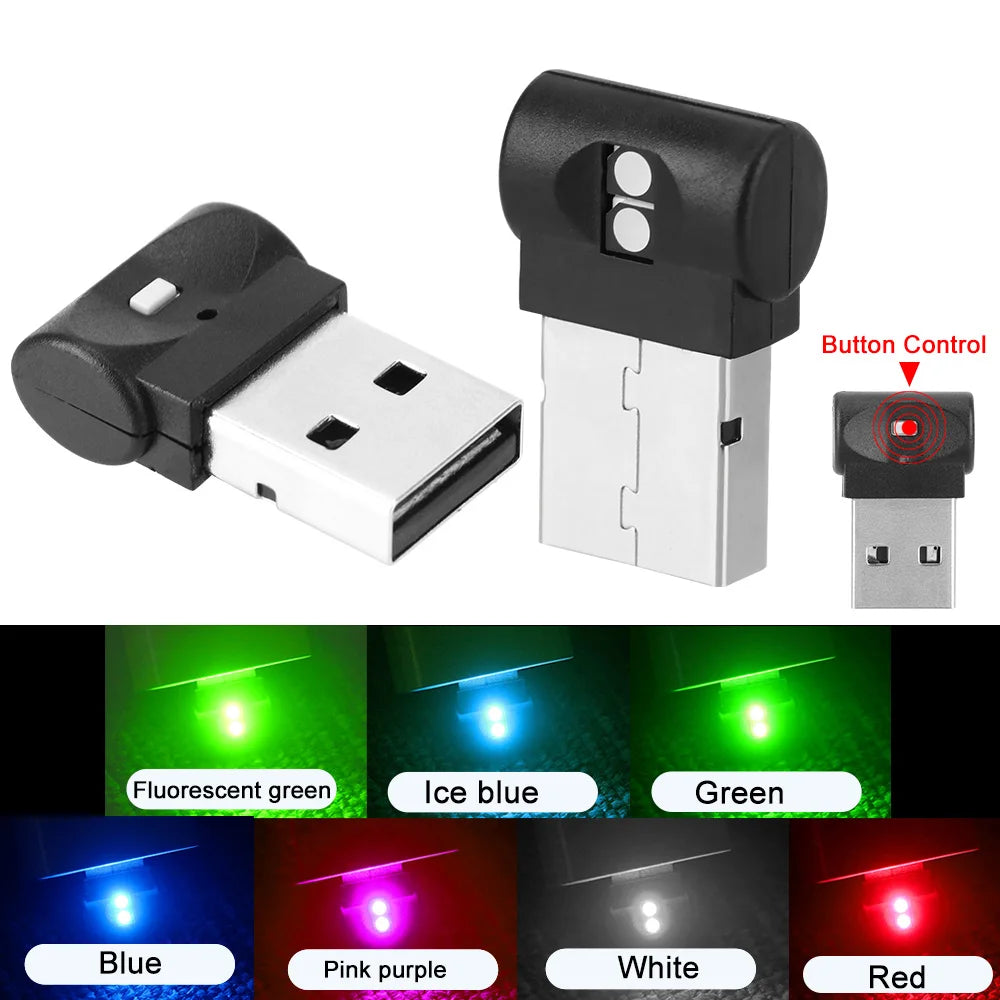Mini USB Car Foot Light Emergency Lighting Car Accessory PC 