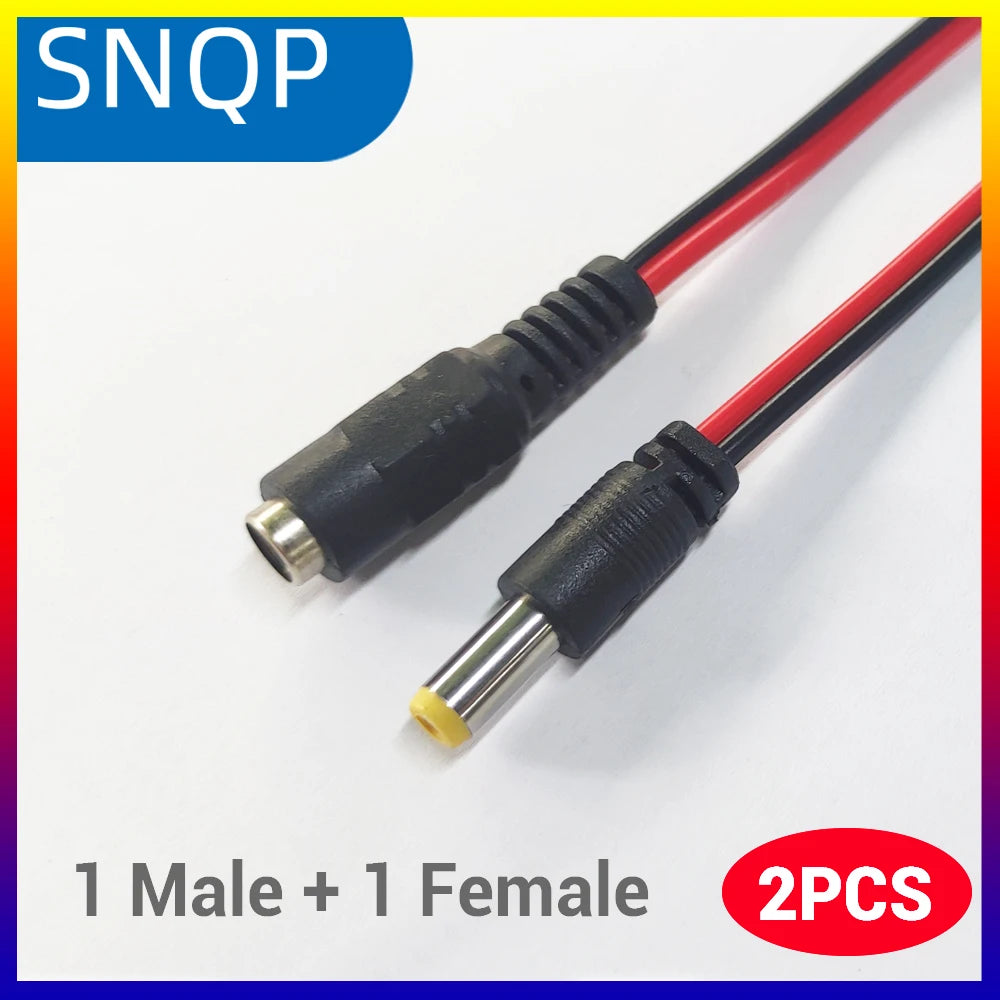10pcs/Lot Male Female Plug DC 12V Power Pigtail Cable Jack For Cctv Camera Connector Tail Extension DC Wire