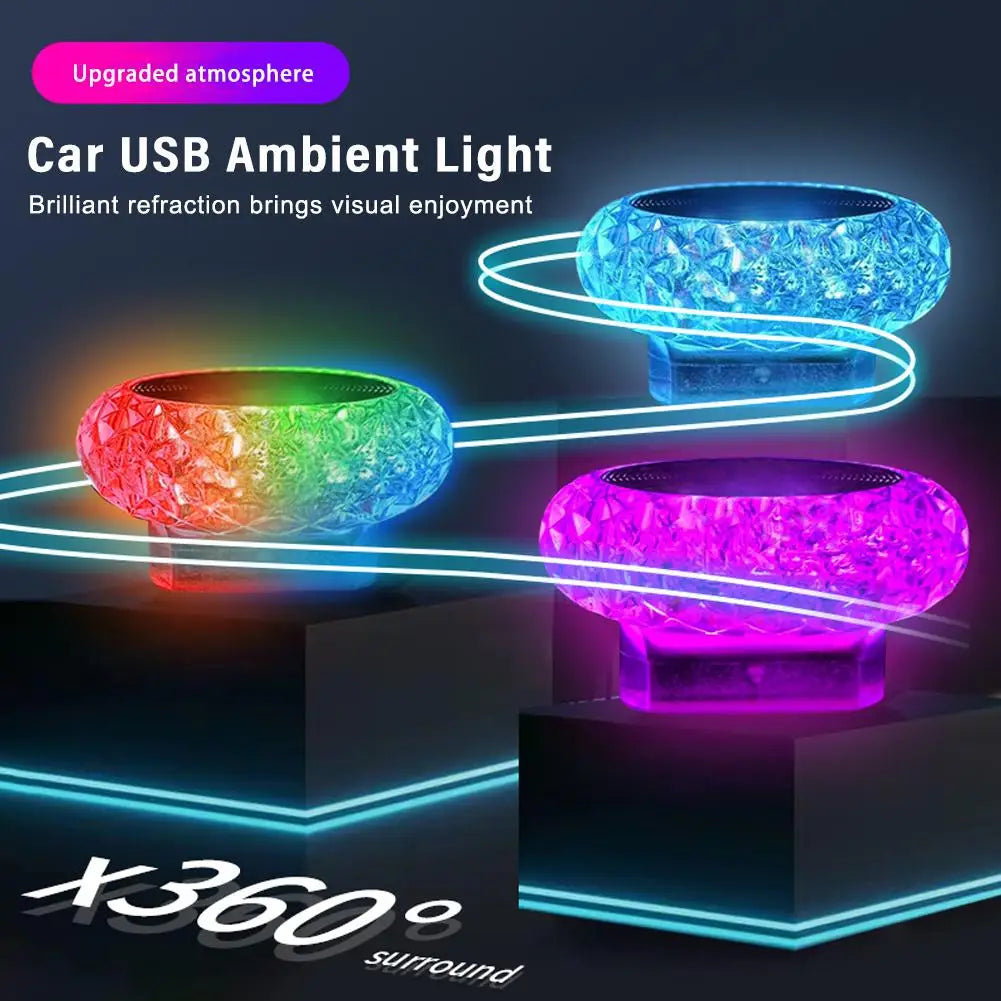Portable Car USB Ambient Light Mini LED Decorative Atmospher