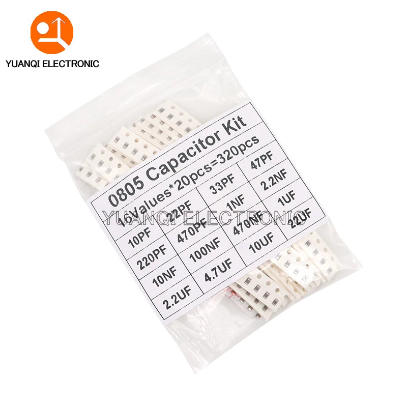 320PCS 720PCS 0603 0805 1206 SMD Capacitor Assorted Kit 16/3