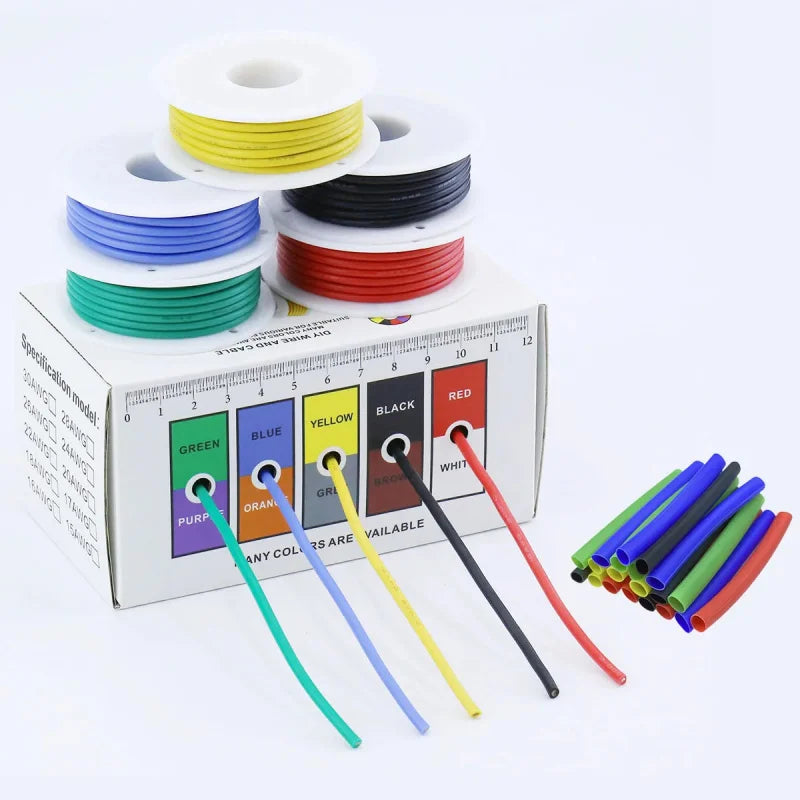 Flexible Silicone Electrical Wire Kit 16 18 20 22 24 26 28 3
