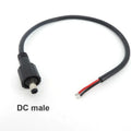 2 Pin Core DC Male and Female Cable Connector 5.5 X 2.1mm IP68 Waterproof 18AWG 7A Plug Power Supply Aextend Adapter Wires O1