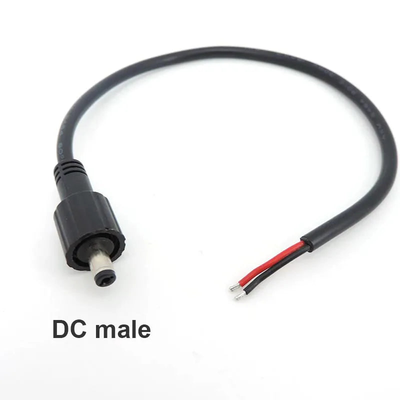 2 Pin Core DC Male and Female Cable Connector 5.5 X 2.1mm IP68 Waterproof 18AWG 7A Plug Power Supply Aextend Adapter Wires O1