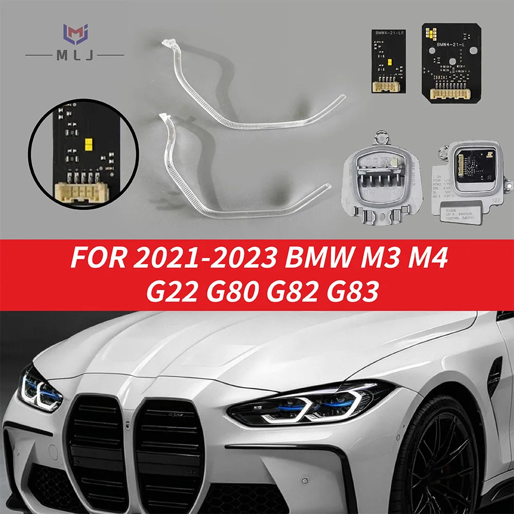 DRL LED Daytime Running Light Chips Headlight Modules Angel Eyes Light LED Guides FOR BMW M3 M4 G22 G80 G82