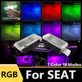 2X LED Car RGB Interior Footwell Light Atmosphere Lamp Acces
