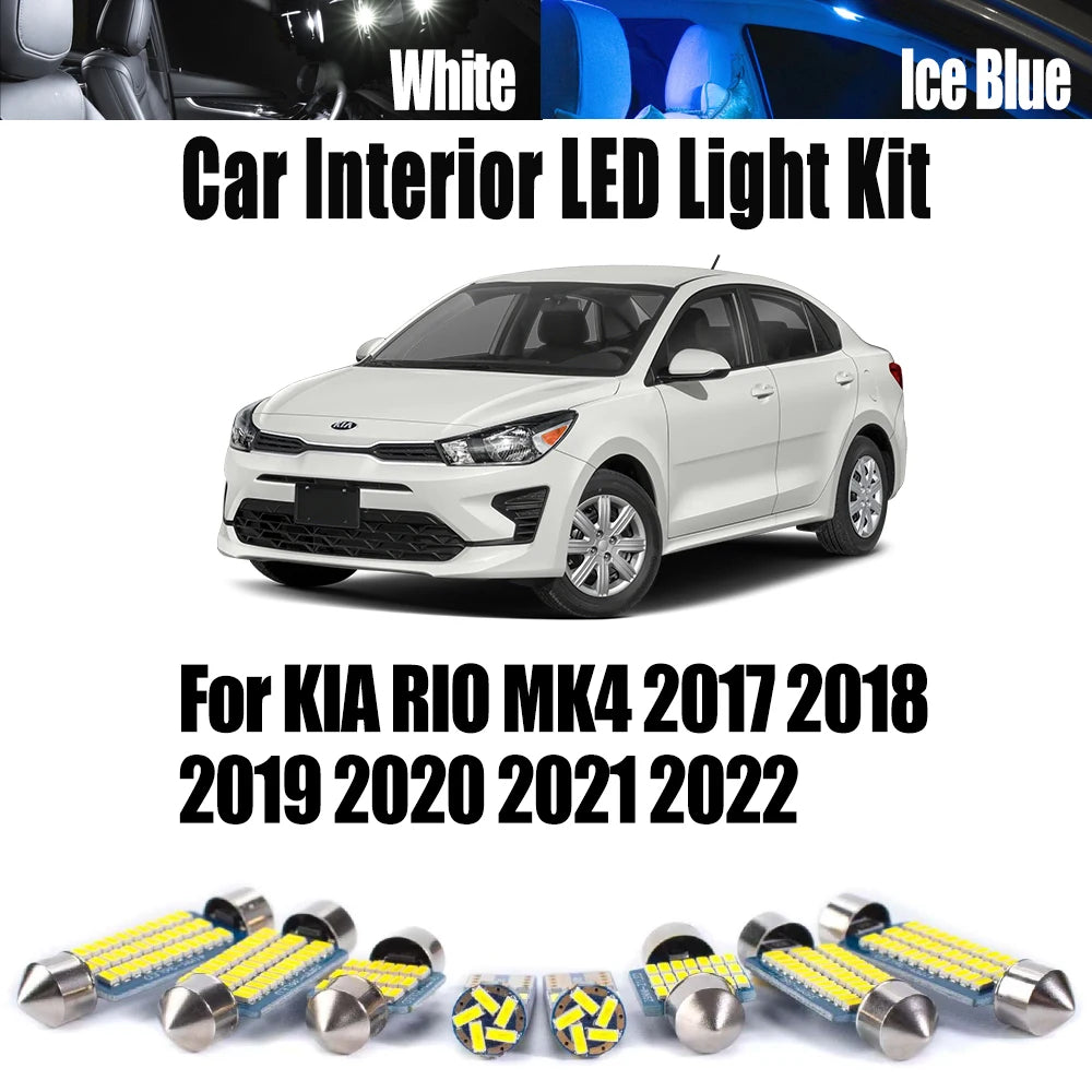 12-Piece LED Interior Light Kit for KIA MK4 - Canbus Error-Free Interior Bulbs