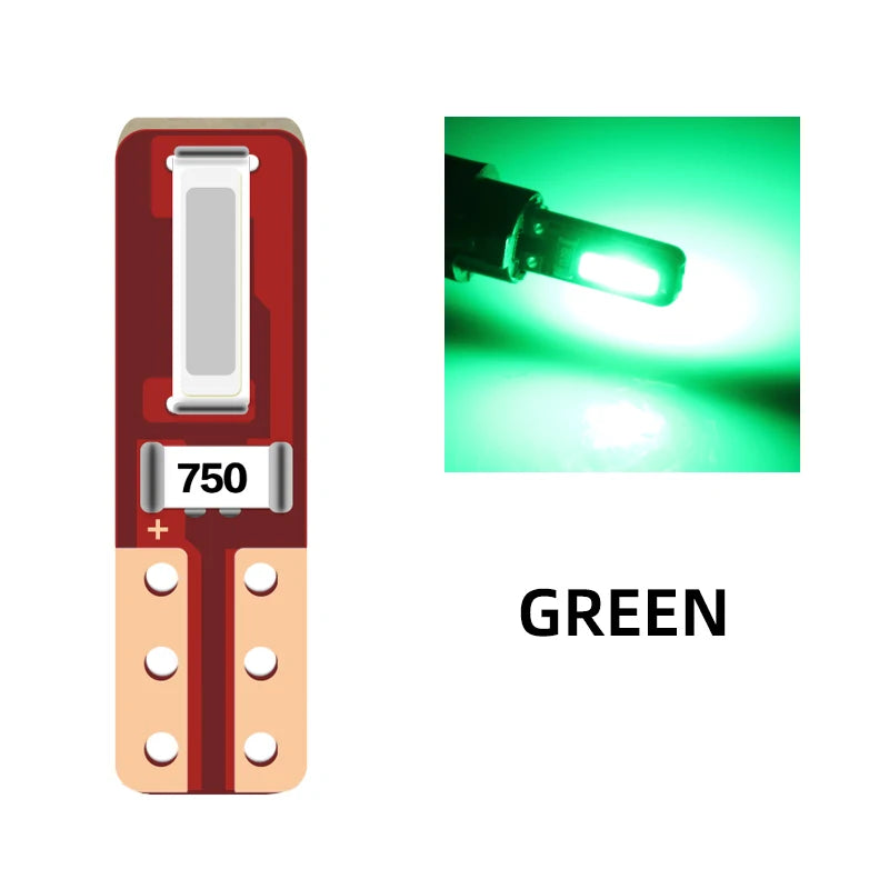 10/20/50 PCS T5 LED W3W W1.2W Led Bulb Car Interior Dashboard Warming Light CSP 2 SMD Auto Side Wedge Indicator Instrument Lamp