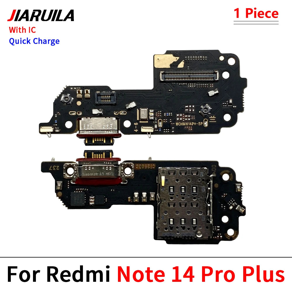 NEW USB Charger Connector Charging Port Micro Board Flex Replacement For Xiaomi Redmi 14C 14R 15C Note 14 5G 4G 14 15 Pro Plus