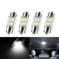 4pcs DE3175 LED Festoon Bulbs - 31mm 1.22in DE3022 Car Inter
