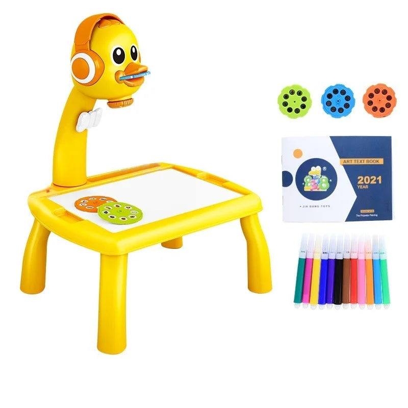 Mini Led Projector Art Drawing Table Light Toy for Children 