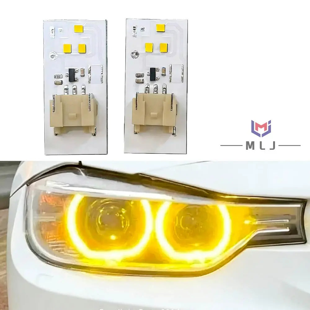 Xenon Headlight DRL Lemon Yellow Angel Eye Chip DRL Boards Car Accessories for BMW F30 F34 F31