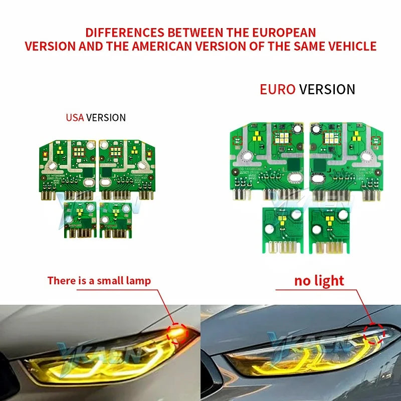 Angel Eyes DRL Boards For 2019-2023 BMW M8 F91 F92 F93 G14 G15 G16 Laser Headlight Daytime Running Lights Red
