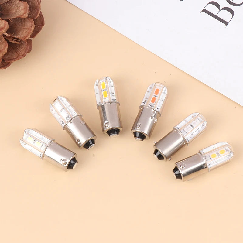 1Pcs BA9S Led Bulb 6V Upgrade Bulbs 4LED Lamp Replacement Fo