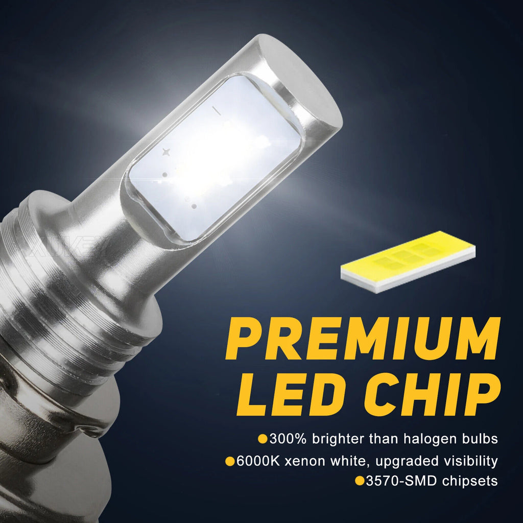 2PCS Lamp Bulb Replacement For H4 Led Xenon White Canbus Err