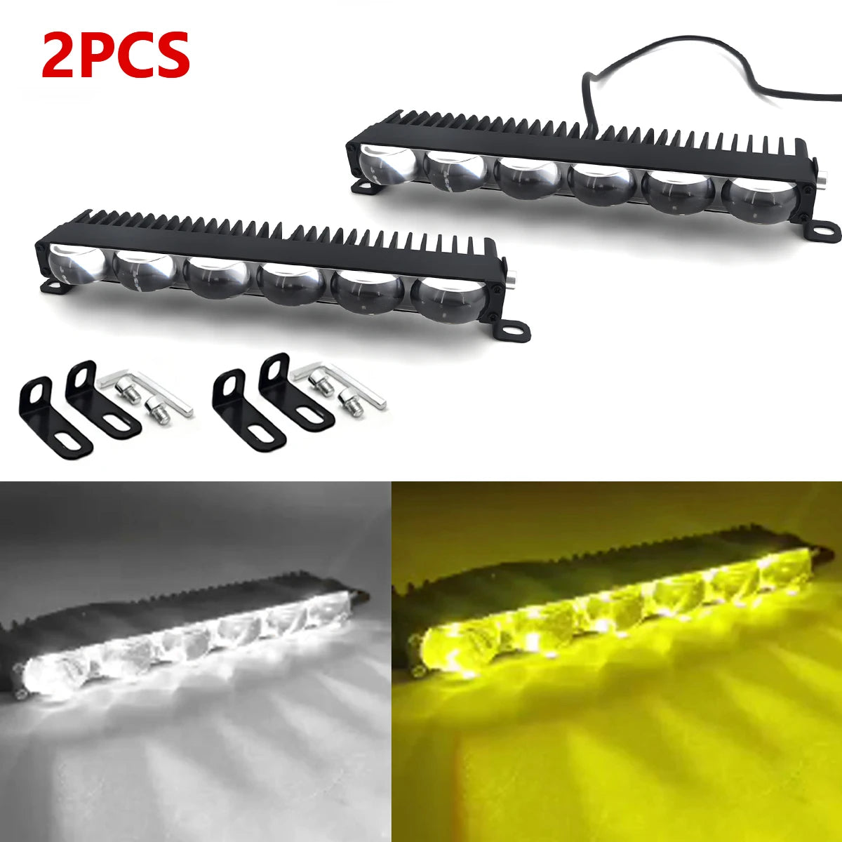 Mini LED Headlight Bumper Fog Lamps Projector Lens Car Grill Light Work Light Auxiliary Driving Lights for Car Motorcycle