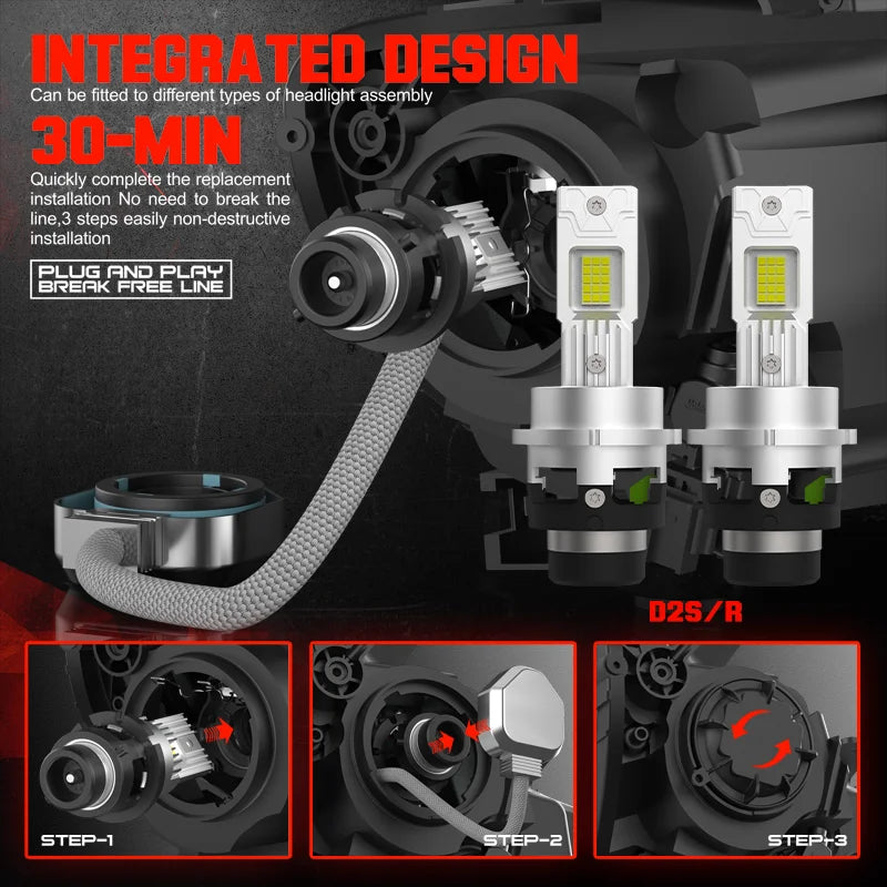 D SERIES LED Headlight HID Bulbs D2S D4S 1 1 Replace Headlam