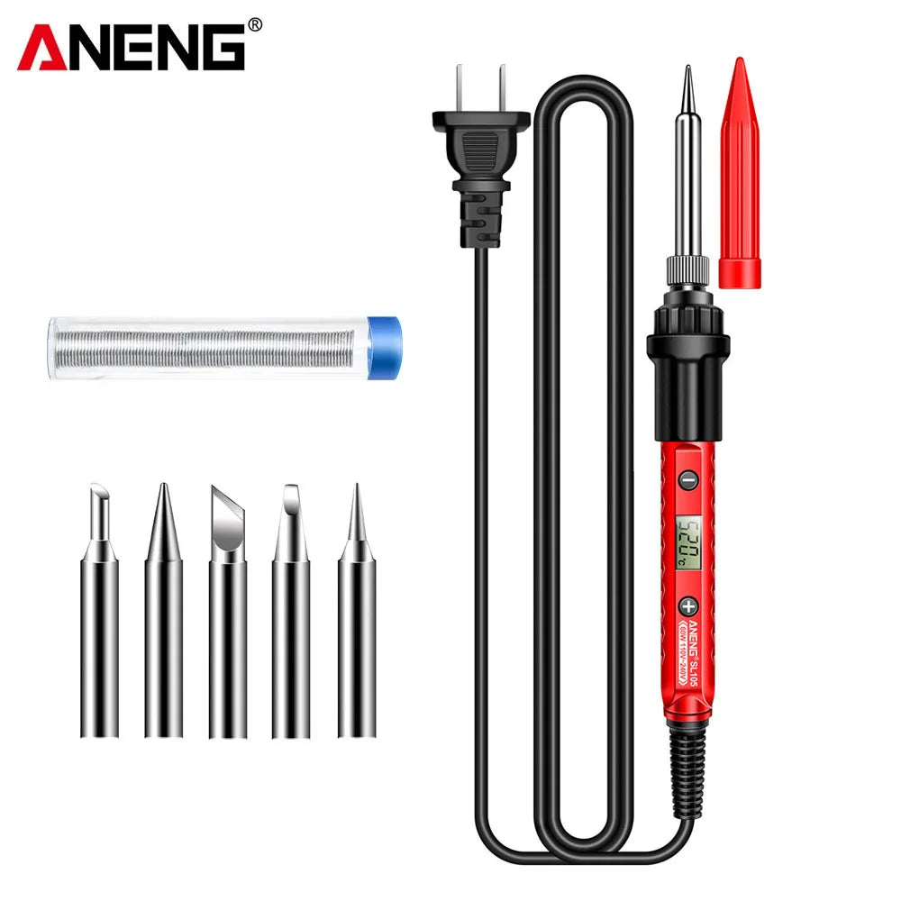 ANENG SL105 Electric Soldering Iron 60W Display Adjustable 180 C 520 C Temperature Professional Portable Welding Repair 220V Kit