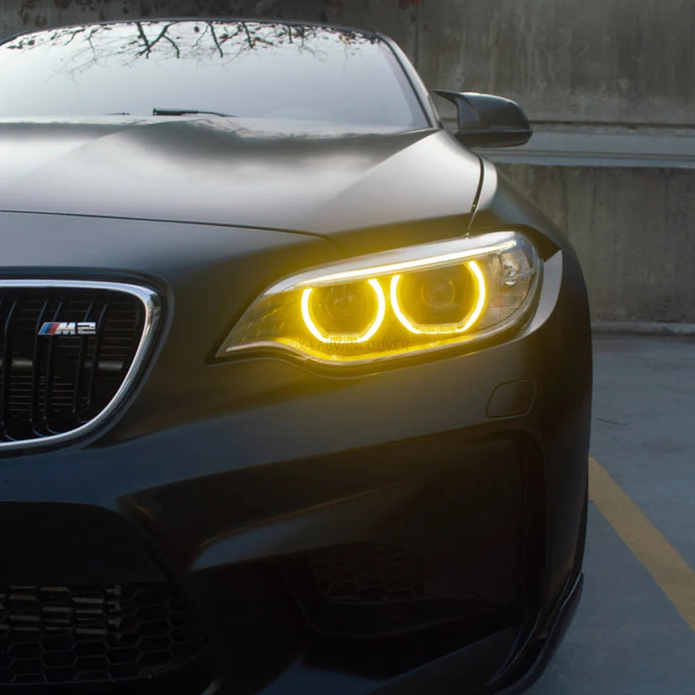 Xenon Headlight 2' F22 F87 M2 F23 CSL Yellow DRL Blue Red Angel Eyes 63117388923 7388924 LED Chips Modules