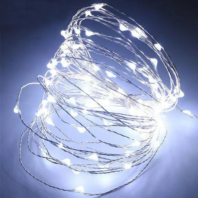 1M 2M 3M 5M Copper Wire LED String lights Holiday lighting Fairy Garland For Christmas Tree Wedding Party Decoration