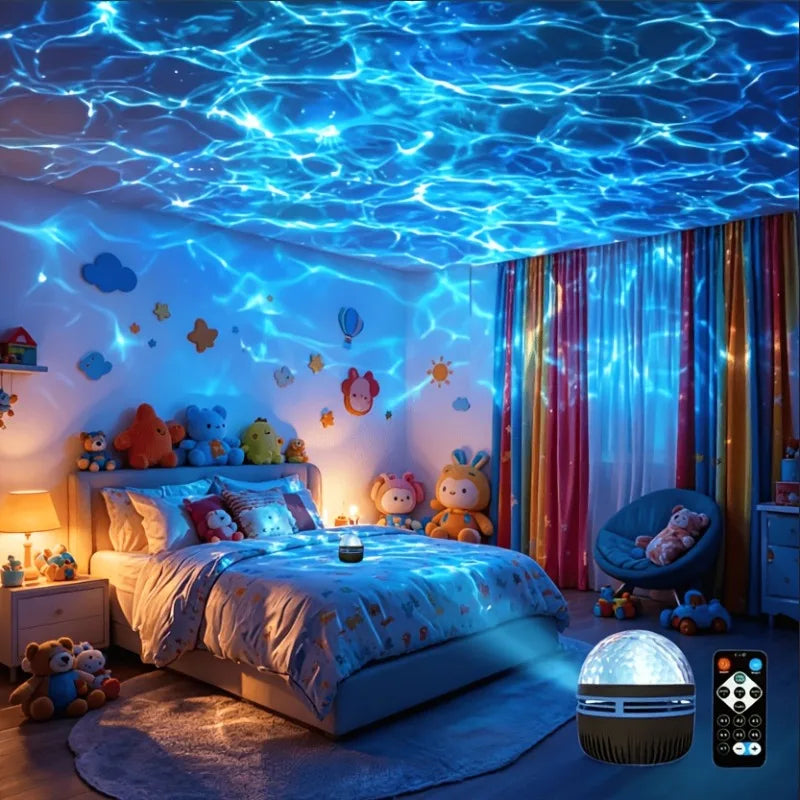 RGB Galaxy Star Ocean Wave Projector Water Ripple Night Ligh