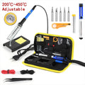 15pcs Kit 220V 60W Soldering Iron Kit 450 C Adjustable Tempe