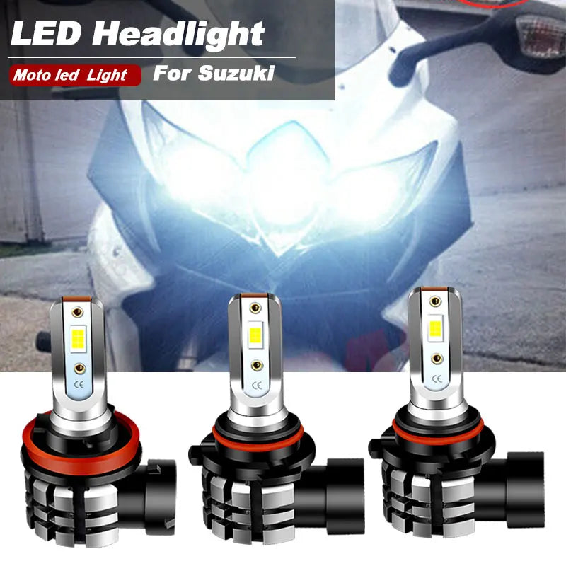 Motorcycle 9600LM LED Headlight High Low Beam Park Light Bul