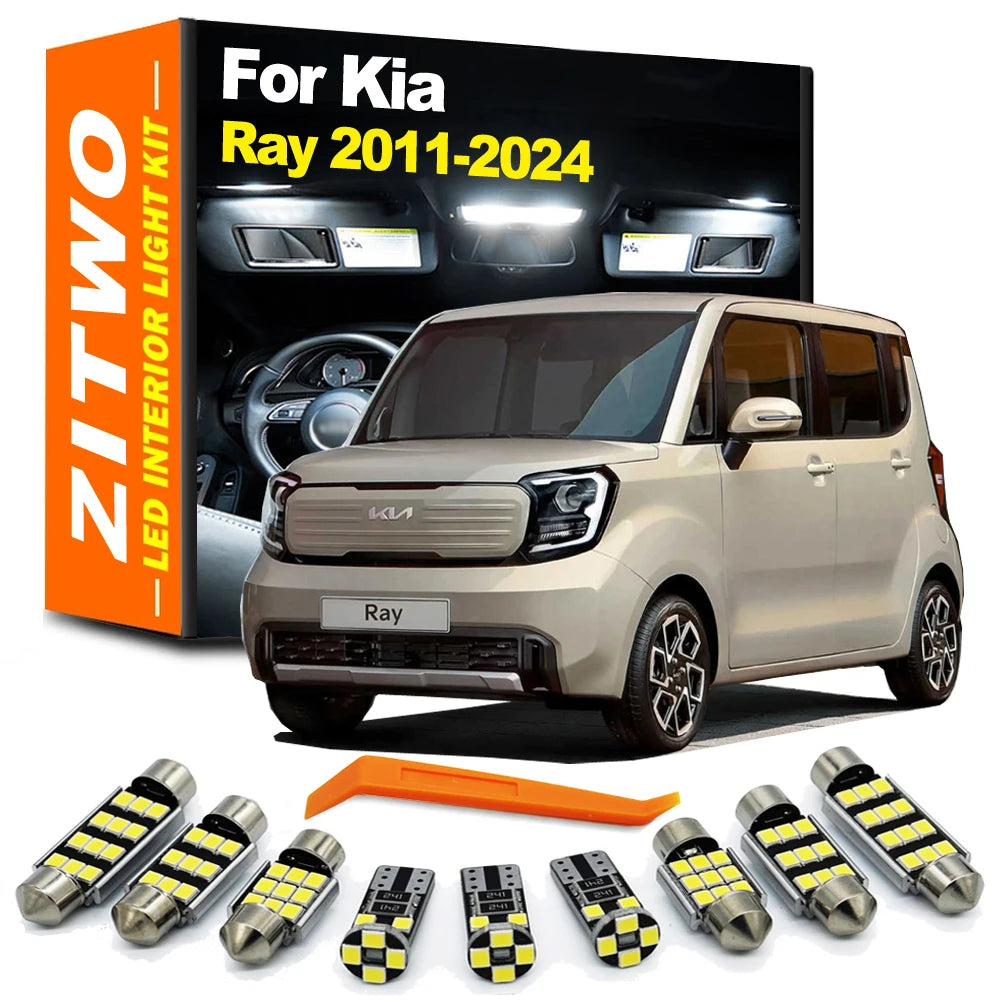 ZITWO 8Pcs Car LED Interior Dome Reading Map Light License P