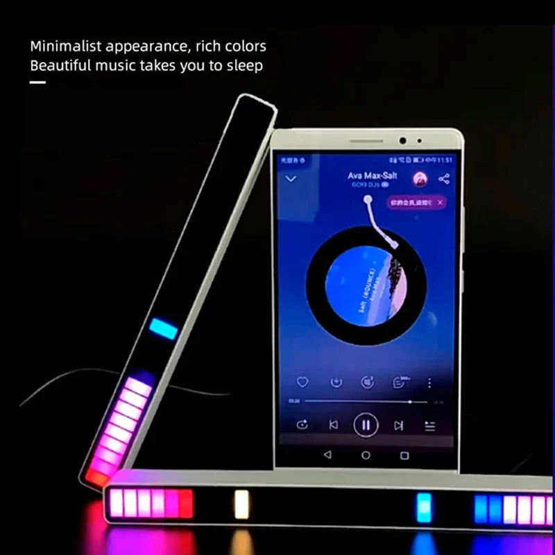 RGB LED Strip Light Music Sound Control Pickup Rhythm Ambien