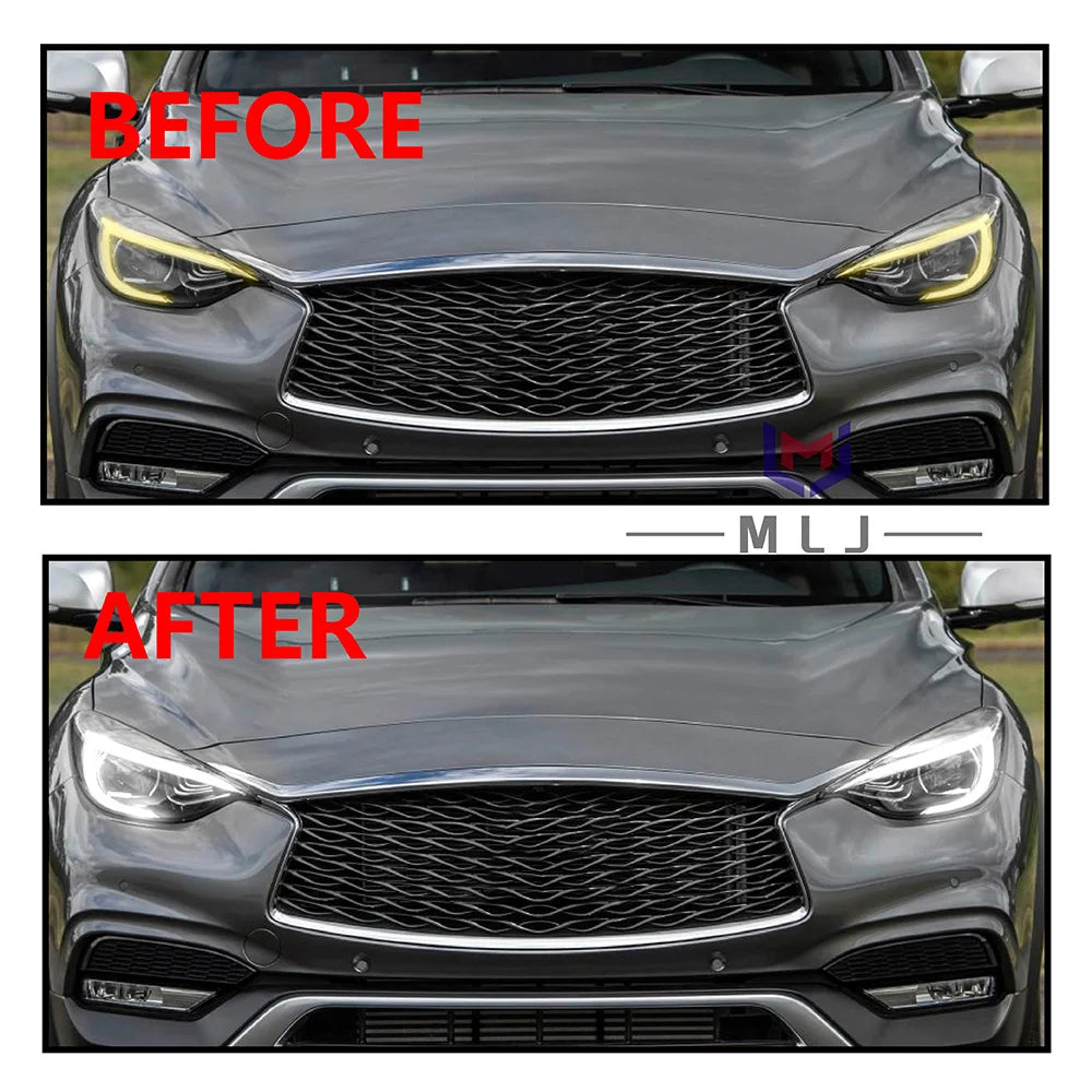 Angel Eye LED DRL Light Source Chip Board Light Guide Strip Tube For Infiniti Q30 QX30 2017-2019 Headlight