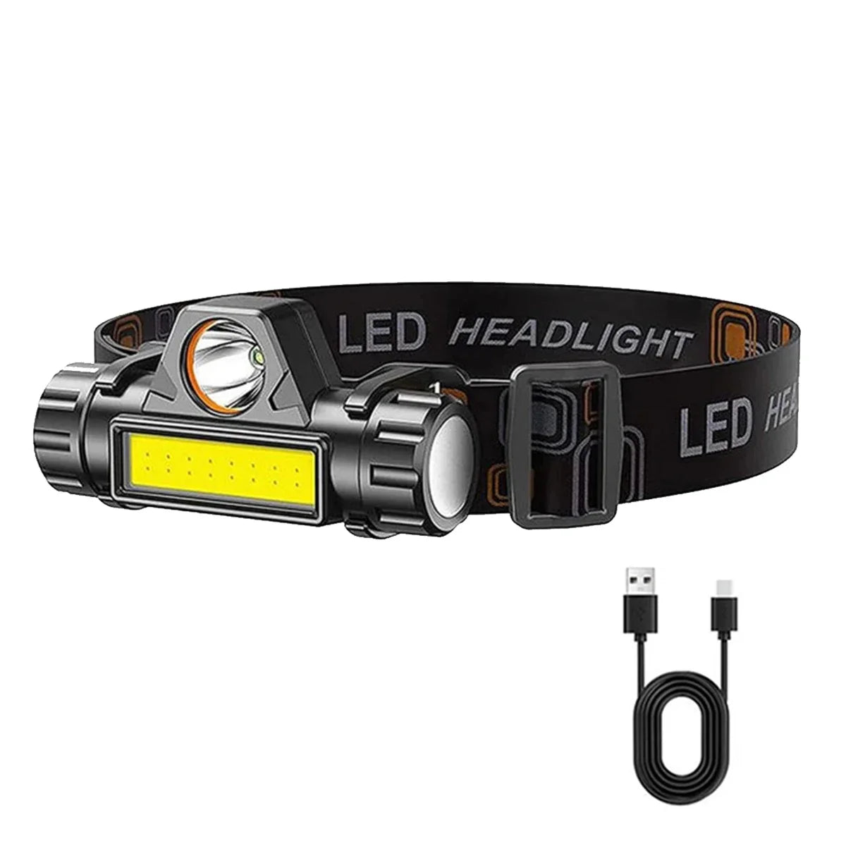 1-5PCS COB LED Headlamp Torch Rechargeable Headwear Flashlight Outdoor Waterproof Camping Fishing Lantern Headlight With Magnet