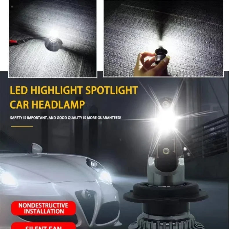 TCYATO 2PCS F10 H7 Led Headlight 6000K H1 H8 H4 Led Bulb Fog