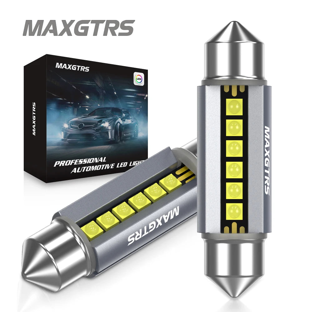 2Pcs MAXGTRS LED C5W C10W 39mm 41mm 42mm LED Festoon Canbus 