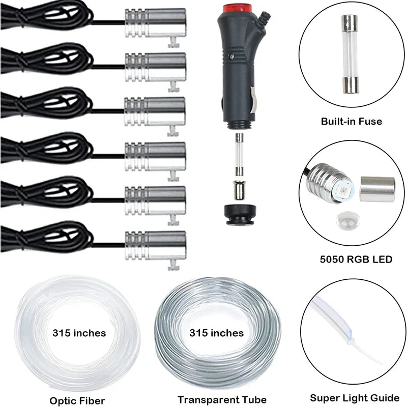 Flexible EL Wire Lights With App Control Ambient Atmosphere 